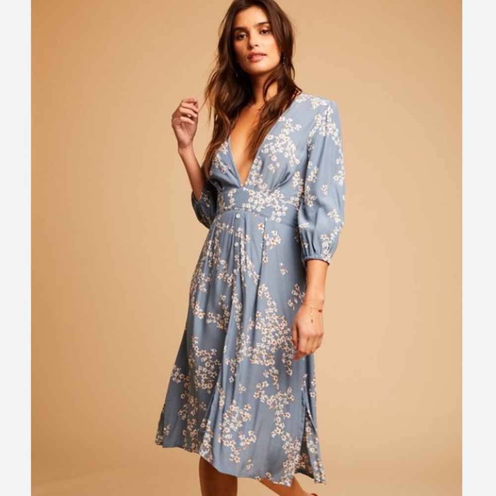 Faithfull The Brand Chloe Midi Dress NWT